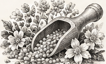 PYUR ORGANICS Journal graphite illustration