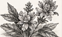 PYUR ORGANICS Journal graphite illustration