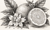 PYUR ORGANICS Journal graphite illustration
