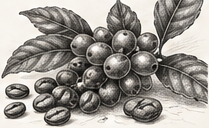 PYUR ORGANICS Journal graphite illustration
