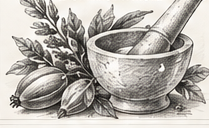PYUR ORGANICS Journal graphite illustration