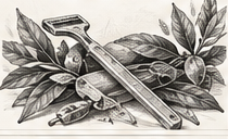 PYUR ORGANICS Journal graphite illustration