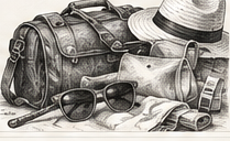 PYUR ORGANICS Journal graphite illustration