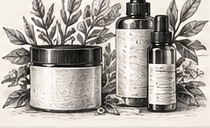 PYUR ORGANICS Journal graphite illustration