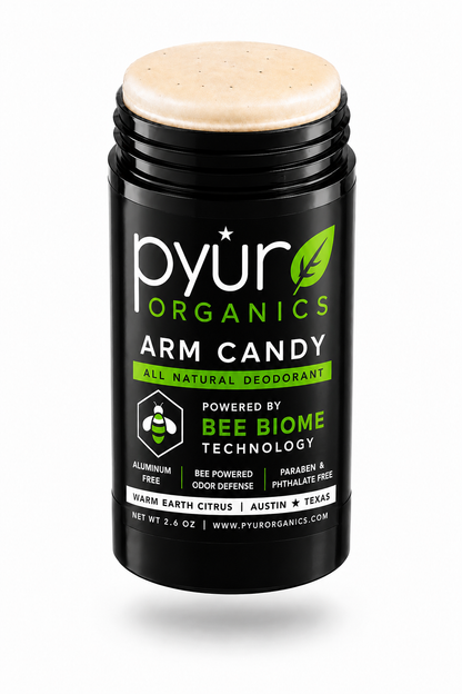 Pyur Organics Arm Candy™ All-Natural Deodorant | Organic Vanilla | Warm Earth Citrus