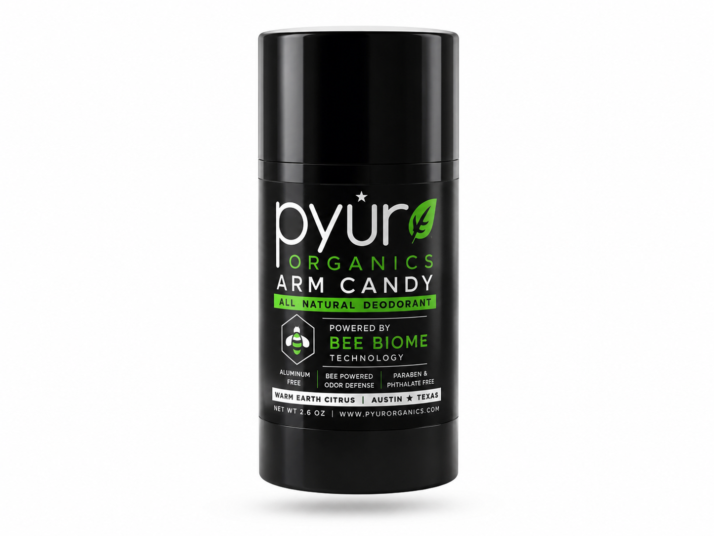 Pyur Organics Arm Candy™ All-Natural Deodorant | Organic Vanilla | Warm Earth Citrus