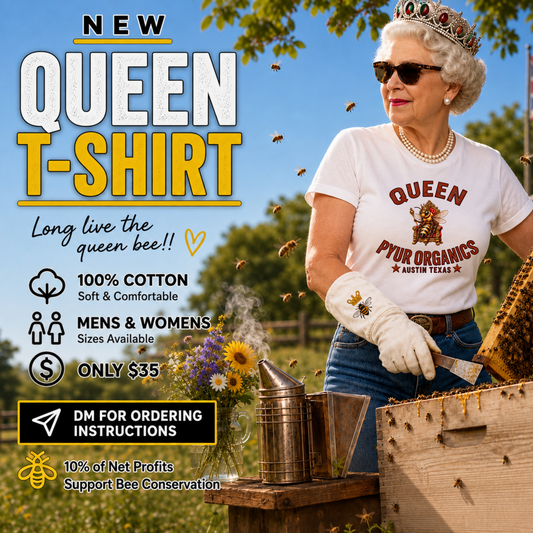 Queen Bee T-Shirt | 100% Cotton | PYUR ORGANICS