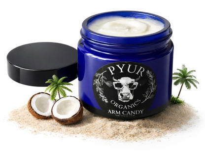 All Natural Organic Deodorant - Aluminum Free - Petroleum Free - Chemical Free - Cozy Coconut - Glass Jar