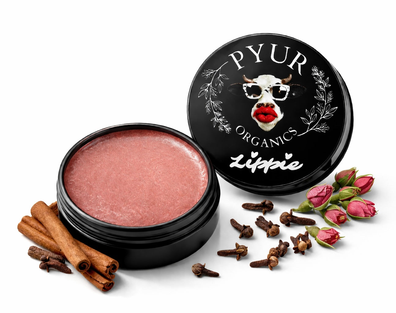 Lippie - All Natural & Organic Lip Plumping Lip Balm | Fuller Lips - Tinted Rose Shimmer - Bee Pollen Infused - Cinnamon/Clove - Nature’s Answer to Plumper Lips (tinted)