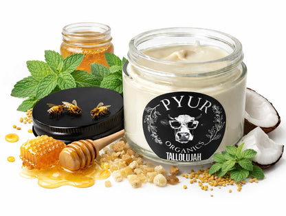 Tallolujah Balm - Certified Organic Tallow - Raw Honey - Coconut Oil - Bee Pollen - Frankincense & Peppermint **Proprietary Blend**