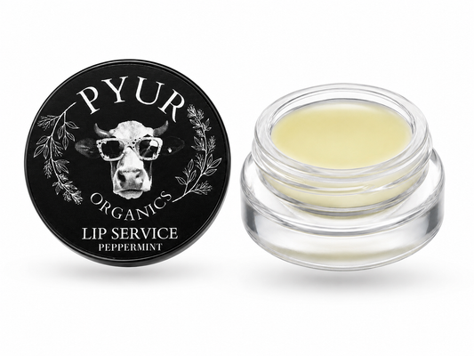 Lip Service – Tallow Lip Balm | All Natural Organic Lip Care | Bee Pollen Infused | Peppermint & Frankincense