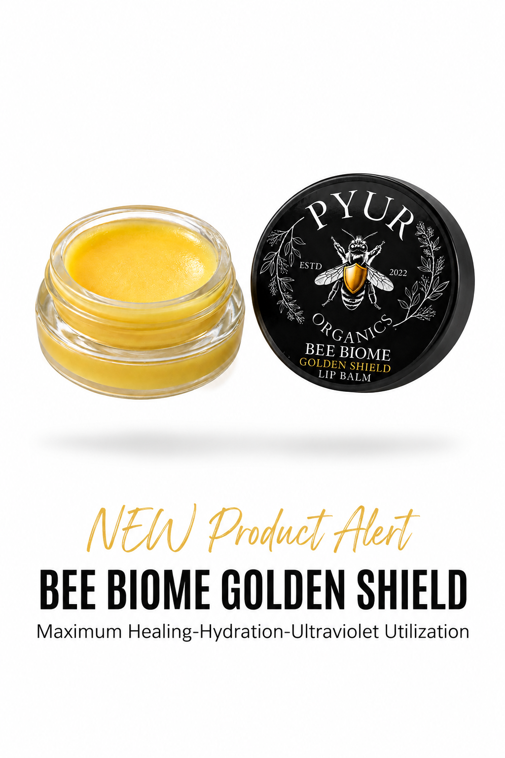 Bee Biome Golden Shield™ Lip Balm — Bee Botanicals + Plant Resins + Tallow