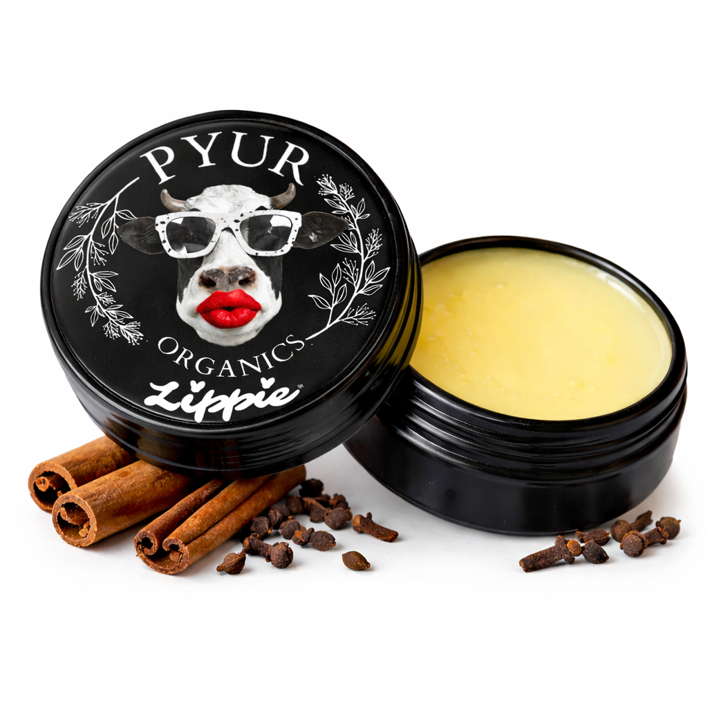 Lippie - Lip Plumper Balm (untinted) - All Natural Organic - Bee Pollen Infused - Cinnamon/Clove - Nature’s Answer to Plumper Lips (untinted)